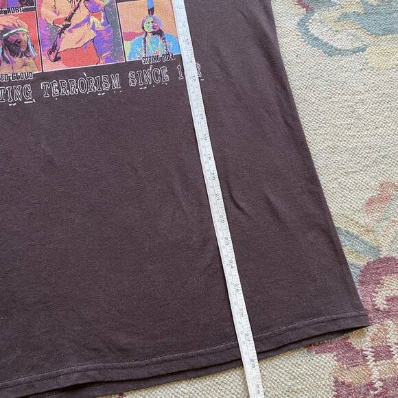 Homeland Security T Shirt Vintage Y2K Older Brother Core Protest Indian Brown M - Picture 6 of 6